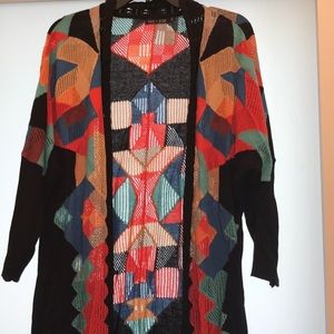 Boho long open cardigan sweater